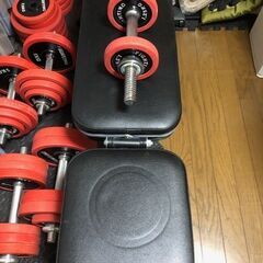 インクラインベンチ、プレート190kg、ダンベルシャフト5本等の画像