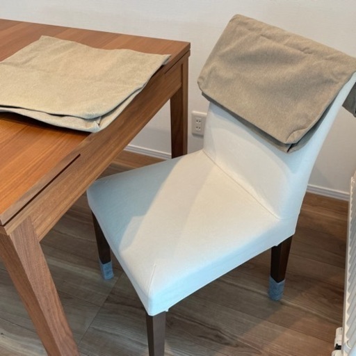 商談中‼︎ MUJI 無印良品 ダイニングテーブル チェア2脚 カバー2種類 セット