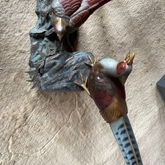 鋳物キジの置物