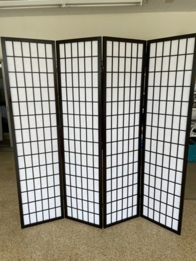 折りたたみ4連　和風おしゃれ格子障子
