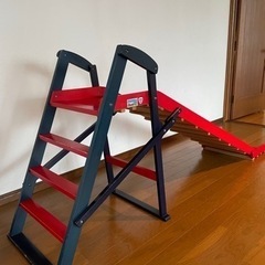 室内用こども木製滑り台の画像