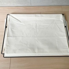 お譲り先決定　無印良品　ベッドフレーム用帆布バスケット大2個　バスケットレール　セットの画像
