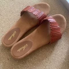 値下げ！ふわふわマシュマロインソールメッシュスリッパサンダルLL(24.5)サイズの画像