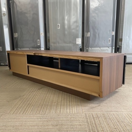 【超美品‼️】定価79,900円♪ ディノス ウォールナット無垢材 150cm幅ローボード テレビ台 ブラウン♪