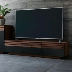 【超美品‼️】定価79,900円♪ ディノス ウォールナット無垢材 150cm幅ローボード テレビ台 ブラウン♪
