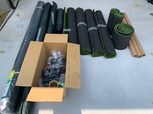 【最終値下げ】ザバーン240防草シート、人工芝、ピン、テープなど