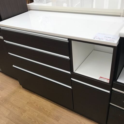 ★ジモティ割あり★ ニトリ キッチンカウンター ダークブラウン H95×W120×D51 クリーニング済み KJ2106