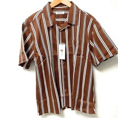 【新品】タグ付き　ストライプ半袖シャツ　 　　