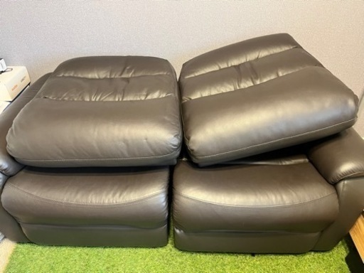 値下げしました！ニトリ　電動ソファ　革製