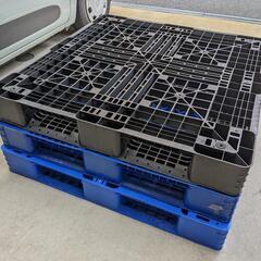 【無料】中古プラスチックパレット 黒、青（23.06.15）