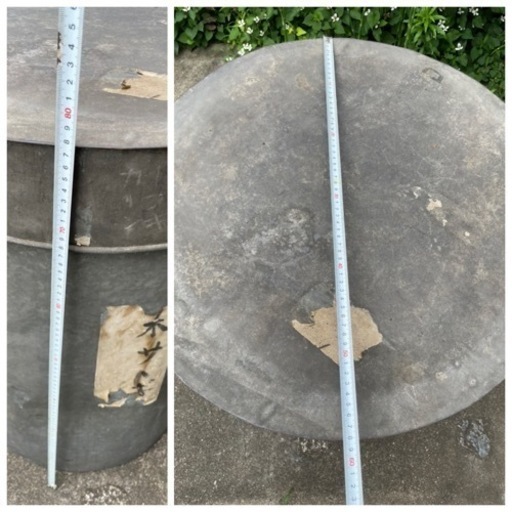 古道具　古い蓋付きドラム缶大