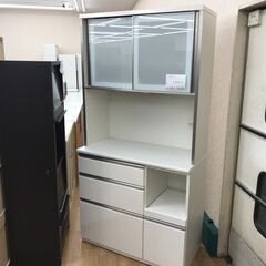 ☆ジモティ割あり☆ ニトリ 食器棚 キッチンボード アルミナ ホワイト