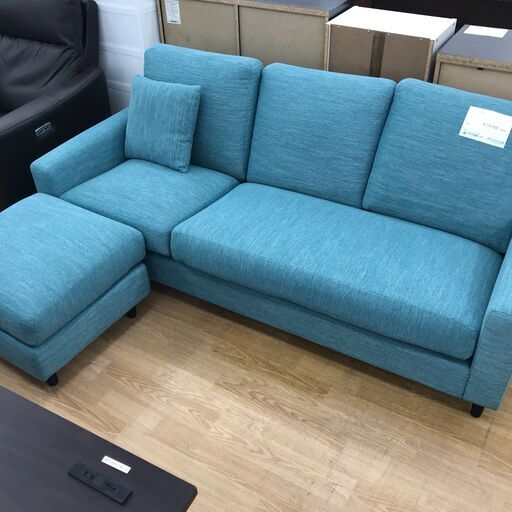 ★ジモティ割あり★ ニトリ カウチソファ グリーン H80×W190×D140 クリーニング済み KJ2110