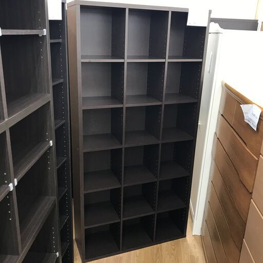 ★ジモティ割あり★  本棚 ダークブラウン H180×W90×D30 クリーニング済み KJ2112