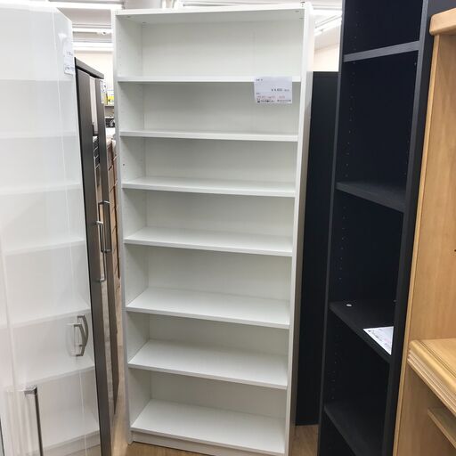 ★ジモティ割あり★ イケア 本棚 ホワイト H203×W80×D29 クリーニング済み KJ2113
