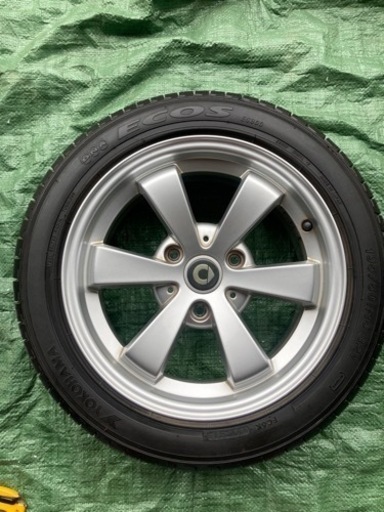 3穴　mccスマート450 451 ホイールタイヤセットバリ山