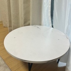 大理石柄ネストテーブル　丸テーブル（片方のみ）