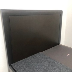 シモンズ　収納付きシングルベッドフレーム　ダークブラウンの画像