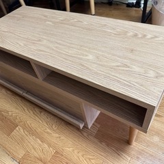 伸長式テレビ台　(100-180cm ナチュラル)