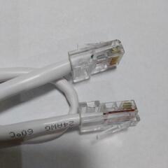 LANケーブル2種、白(50cm )、黒色(2m)の画像
