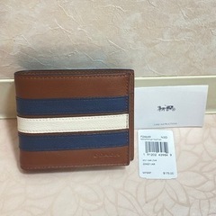 coach 二つ折り　財布　ブラウン　新品未使用品