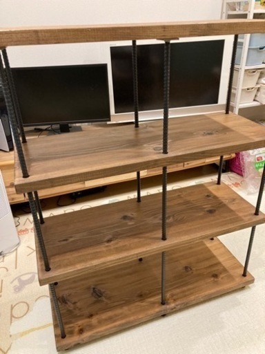 【7月2日までの出品、お引き渡し】ウッド　シェルフ　収納　棚