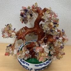 縁起物　天然宝石盆栽 福気九星樹