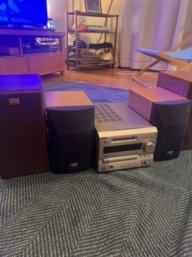 【動作品】onkyo アンプ fr-x9 スピーカー4個セット