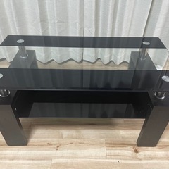 引き取り限定　ガラス製ローテーブルの画像