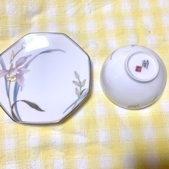 保谷謹製「蘭」茶菓揃　湯のみ 茶托 5個セット