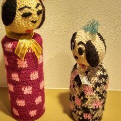 旅芸人風手作り人形の画像