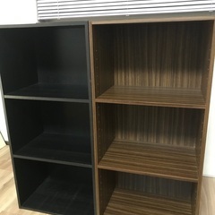 3段カラーボックス　2つセット
