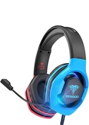 Bengoo G9500 ゲーミングヘッドセット ヘッドフォン PS4/PS5/Switch/PC対応 LED付き 3.5mm接続 高音質マイク付きヘッドホン ノイズキャンセリング