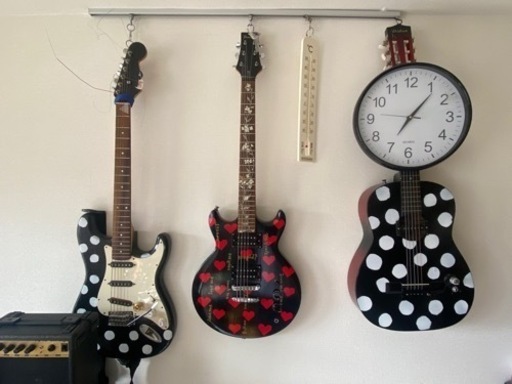 hideイエローハート風塗装済み。Ibanezエレキギター。