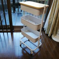 3段　キッチンワゴン　W375×D230×H775  美品！