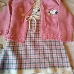 SNOOPY　スヌーピー　90　子供服　ニット　セット　女のコ　セーター　秋冬春の画像