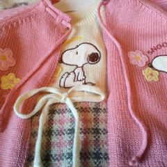 SNOOPY　スヌーピー　90　子供服　ニット　セット　女のコ　セーター　秋冬春の画像
