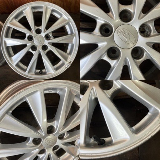 アルミホイール15インチ6J 4本／100-5H +48／インプレッサSUBARU ENKEI A4241
