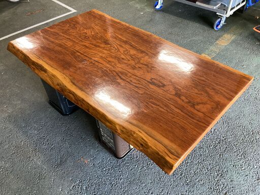 XMH00 一枚板　テーブル　脚付き　※保留中※