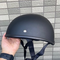 ハーフキャップ　バイク用　ヘルメット　マットブラック