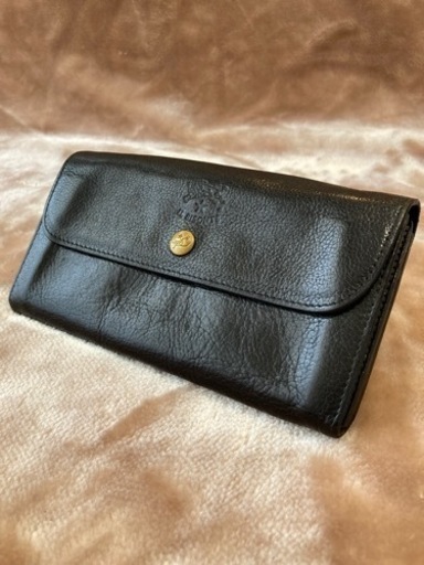 IL BISONTE イルビゾンテ 長財布 メンズ レディース 本革 レザー　黒