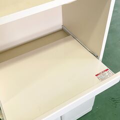 中古　食器棚　レンジ台　キッチン収納　レンジボード　白の画像