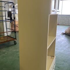 中古　食器棚　レンジ台　キッチン収納　レンジボード　白の画像