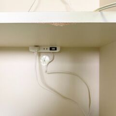 中古　食器棚　レンジ台　キッチン収納　レンジボード　白の画像