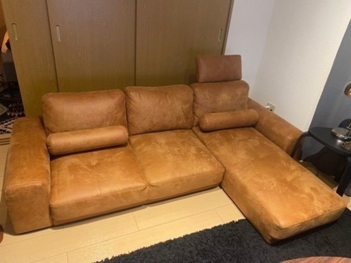 レザーファブリック　カウチソファ