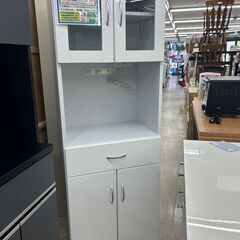 8/17 値下げ?お買い得品?未使用 大川家具直送?コマチ/2面レンジボード?スリム食器棚 展示品あがり?3044