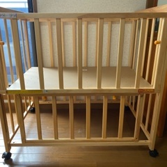 新品未使用　西松屋ミニベビーベッド　ネルネルの画像