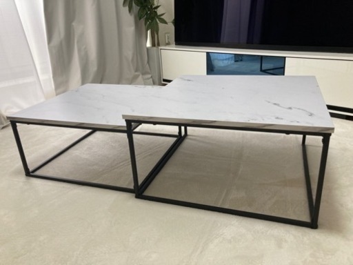 LOWYA ネストテーブル　ブラック　大理石風 LOWYA ネストテーブル ブラック 大理石風 LOWYA ネストテーブル