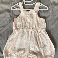 ブリーズ　ストライプロンパース80の画像