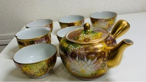 未使用　九谷焼　章山　茶器セット